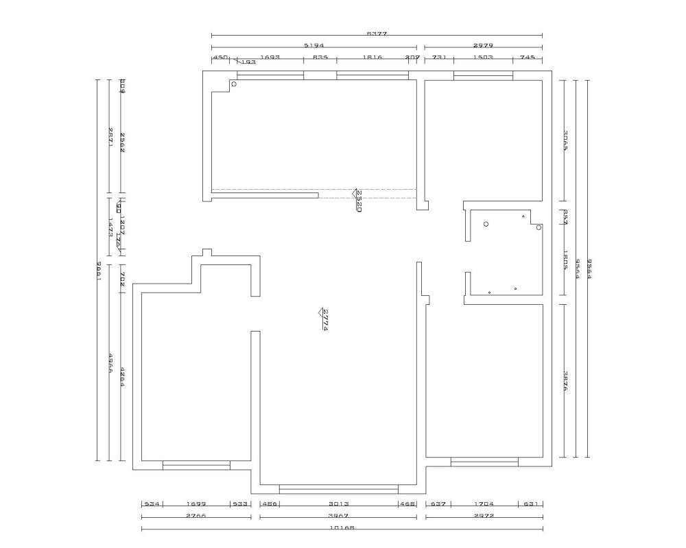 悬赏1000 116㎡住宅求大神帮我看看 优化一下   有CAD_原始户型