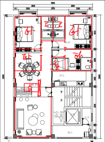 三房改四房_四室