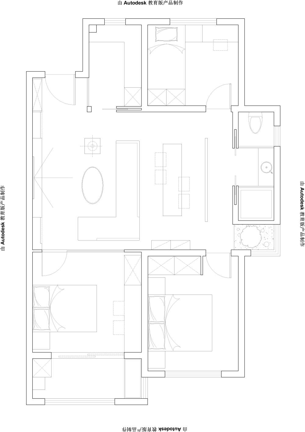 97平3室户型_平面图-Model.jpg