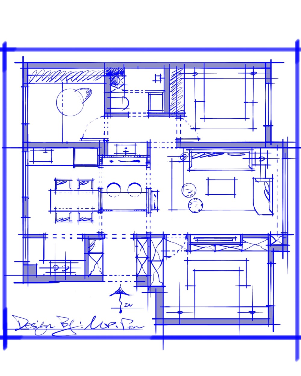 悬赏1000 116㎡住宅求大神帮我看看 优化一下   有CAD_005.jpg