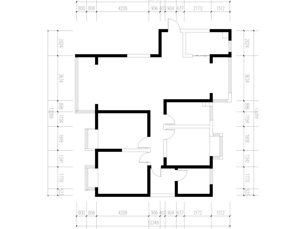 自己的房子户型图_原始平面图