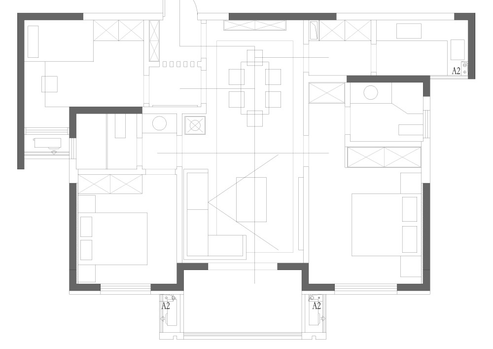 悬赏平面突破方案_105㎡精装修户型设计-Model.jpg