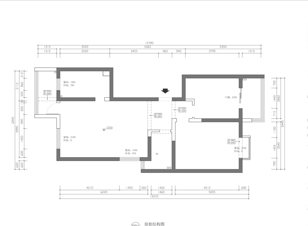 小户型改三室 请大师们给点意见_1.jpg