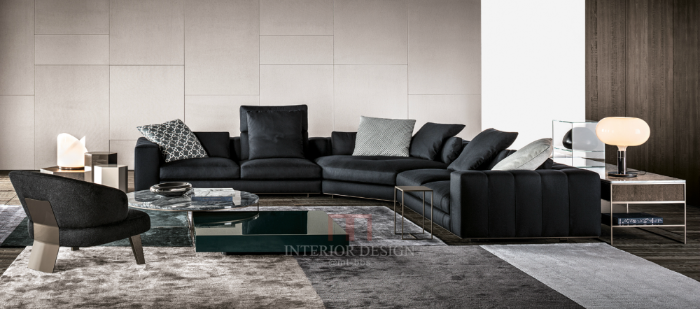 minotti furniture CAD图块_Sofa Freeman Duvet.png