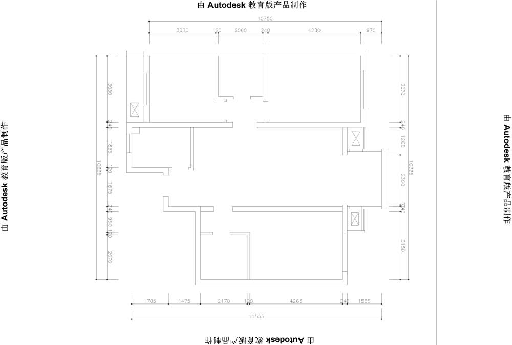 自己布置的一个平面，大家给些意见_中正景城123-Model.jpg