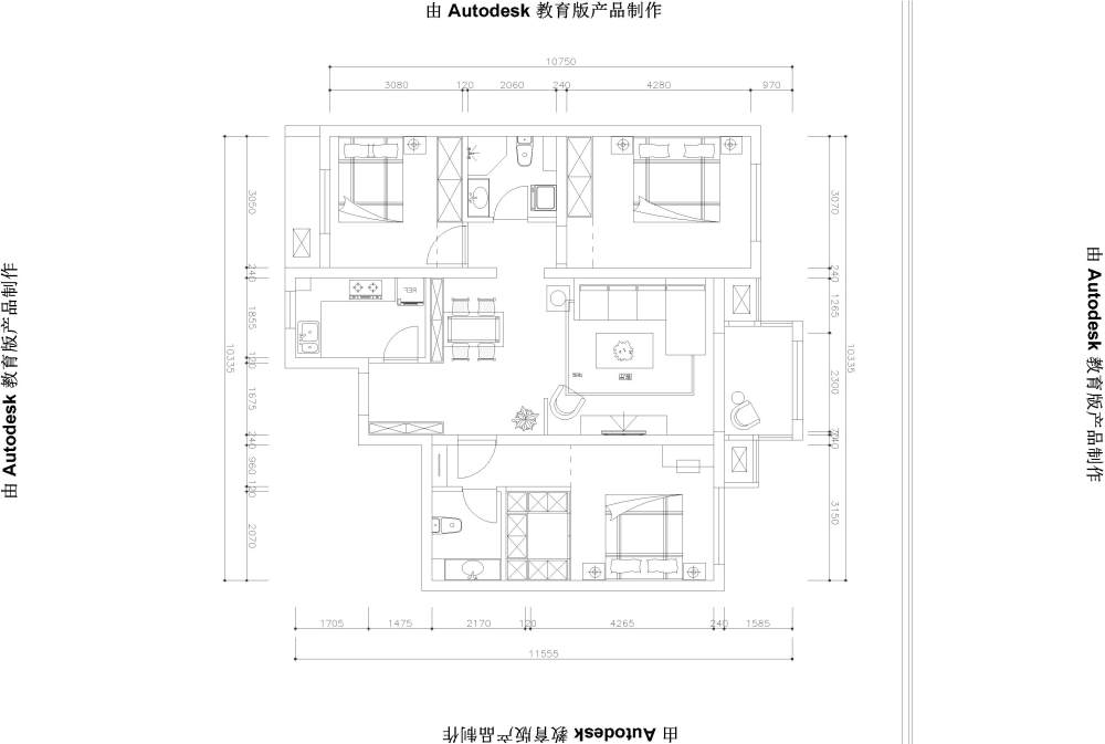 自己布置的一个平面，大家给些意见_1.jpg