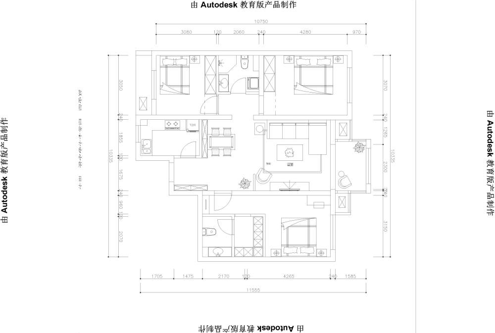 自己布置的一个平面，大家给些意见_2.jpg