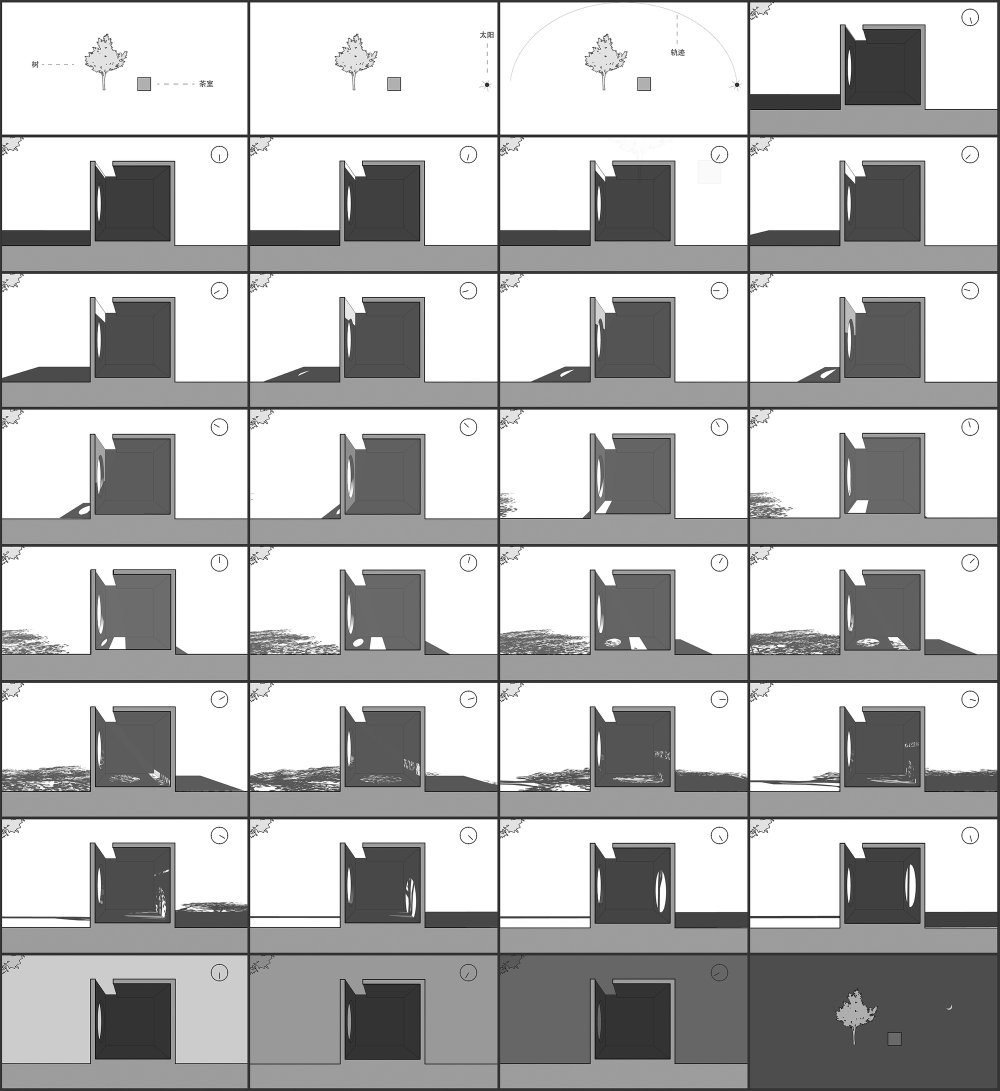 茶室与树一天的光影关系分析图_The_shadow_diagram_between_the_tea_house_and_the_tree_in_a_day_.jpg