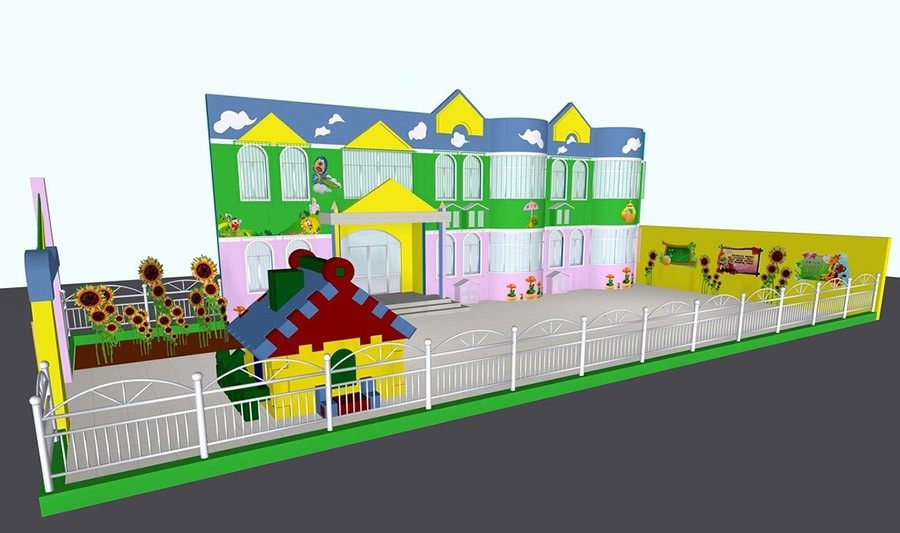 幼儿园规划设计案例鸟瞰效果图_幼儿园效果图9.jpg