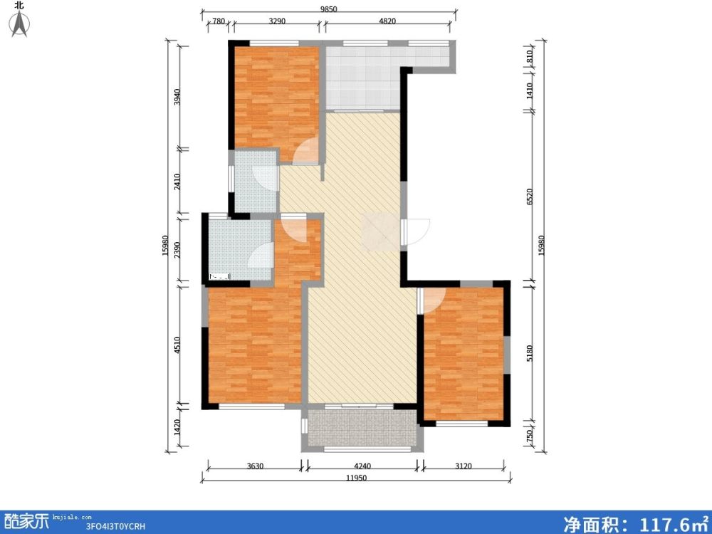 求平面优化下，三房改一房想变成一个大套间的单身公寓。_3103-2.jpg
