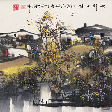 水墨画工笔画国画山水画鸿运当头流水生财装饰画玄关图库_微信截图_20190706152022.png