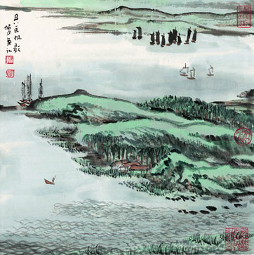 水墨画工笔画国画山水画鸿运当头流水生财装饰画玄关图库_微信截图_20190706152128.png