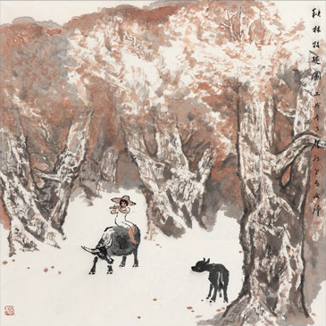 水墨画工笔画国画山水画鸿运当头流水生财装饰画玄关图库_微信截图_20190706152231.png