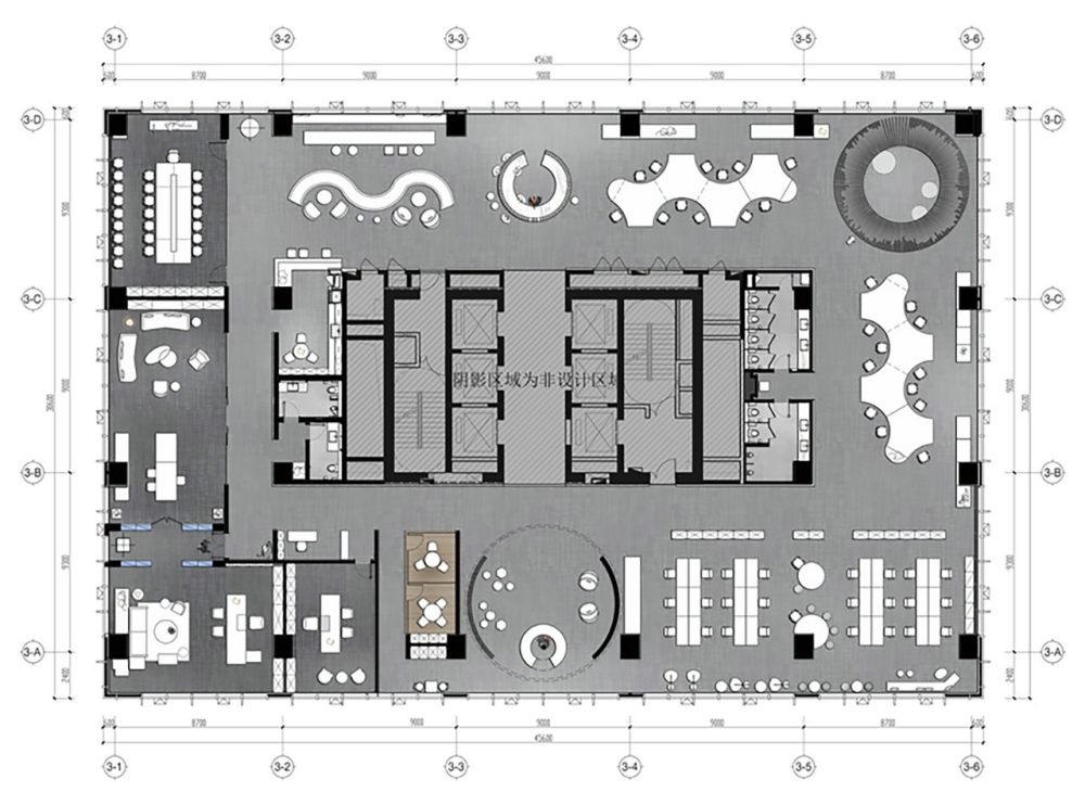 崔树新作为什么他们设计的办公空间总最受瞩目！_49.彩色平面图.jpg