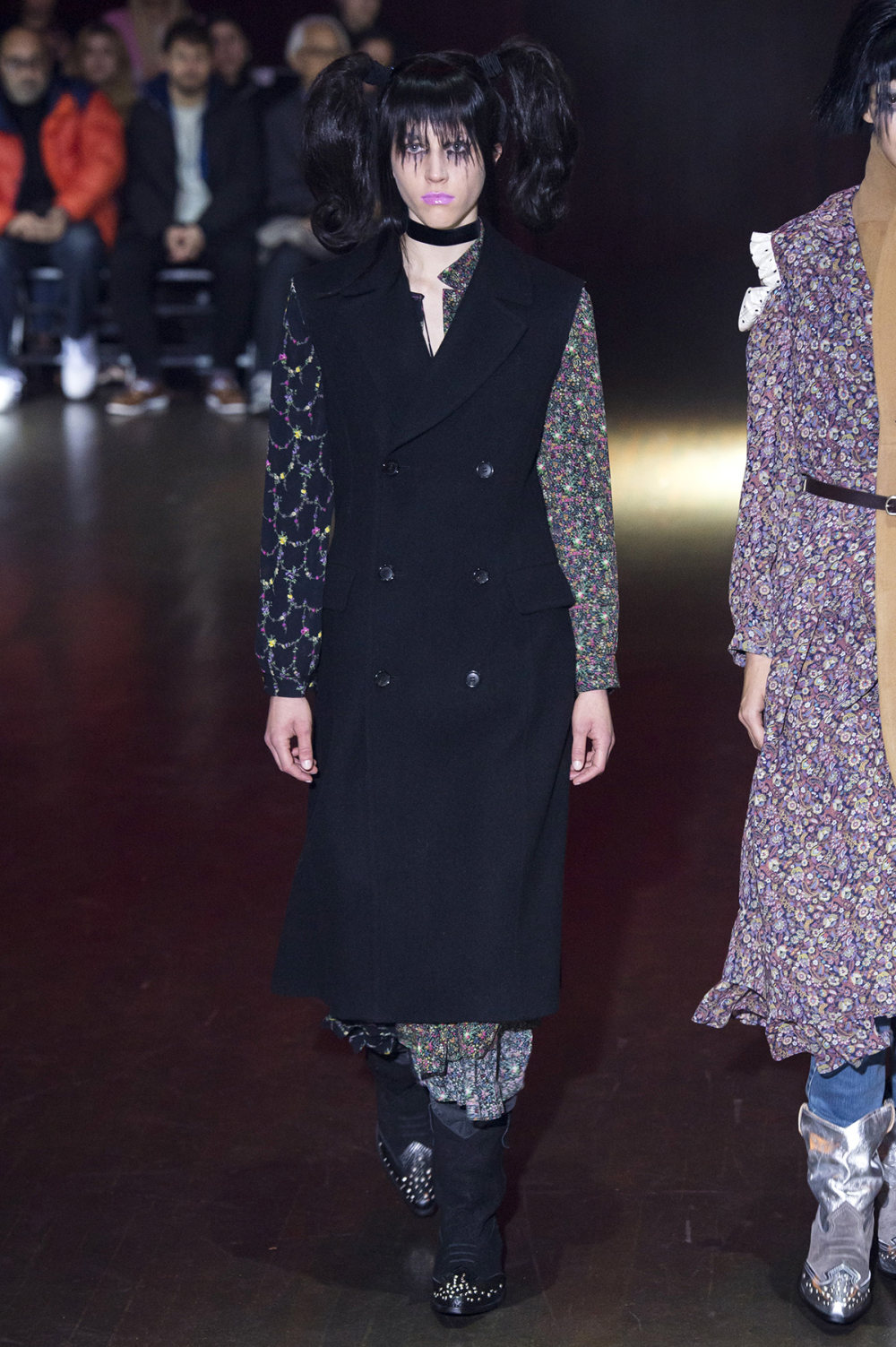 Junya Watanabe时装系列褶皱丁香花卉印花褶皱连衣裙采用夹克設計-29.jpg