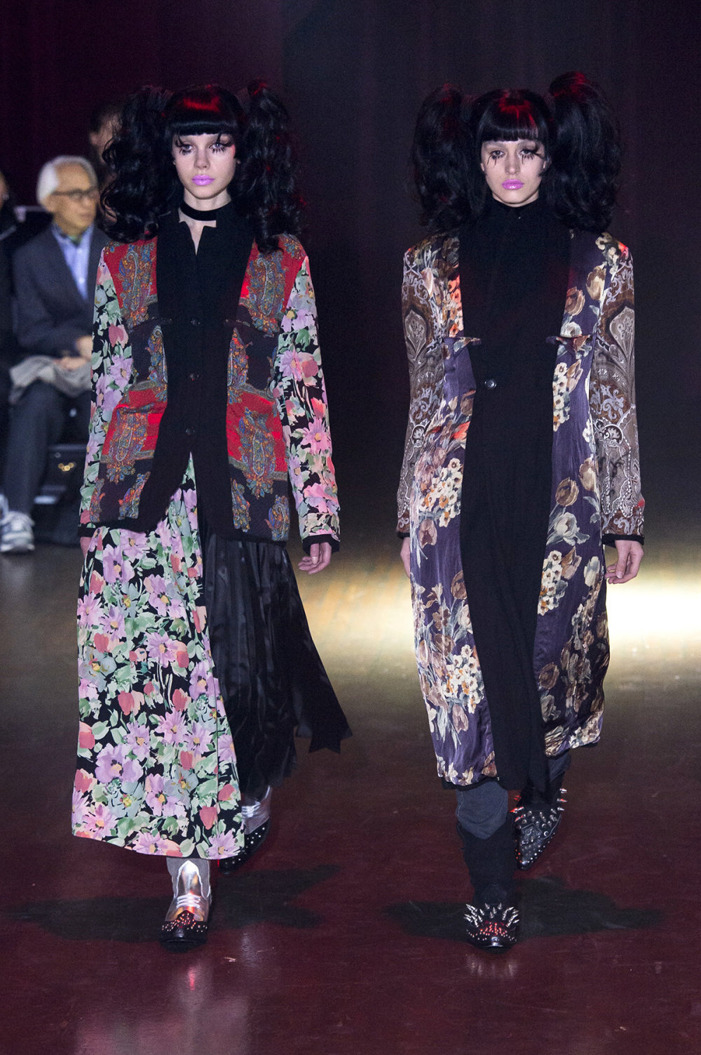 Junya Watanabe时装系列褶皱丁香花卉印花褶皱连衣裙采用夹克設計-45.jpg