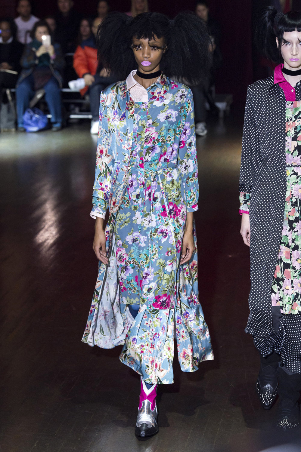 Junya Watanabe时装系列褶皱丁香花卉印花褶皱连衣裙采用夹克設計-52.jpg