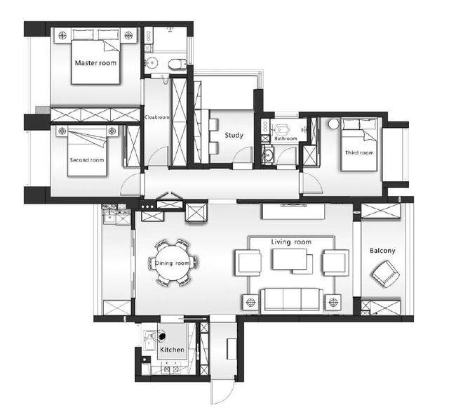 145.0㎡新中式素雅低奢精致住宅空间 | 得间設計-29.jpg