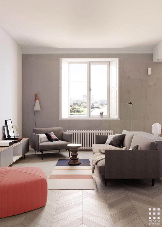 单色调的公寓场景空间設計，还带有一个隐秘的杂物间-4.jpg