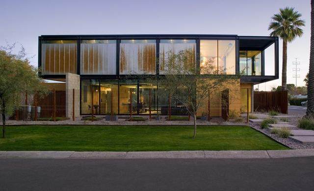 Virendeel桁架结构庭院式建築——SOSNOWSKI住宅空间，亚利桑那-3.jpg