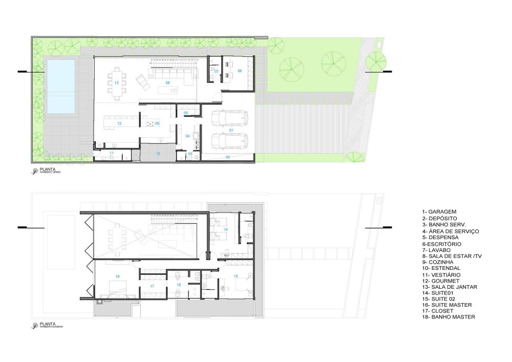 巴西别墅精选--Castro House  Aguirre Arquitetura_PLANTAS_-_CASA_CASTRO.jpg