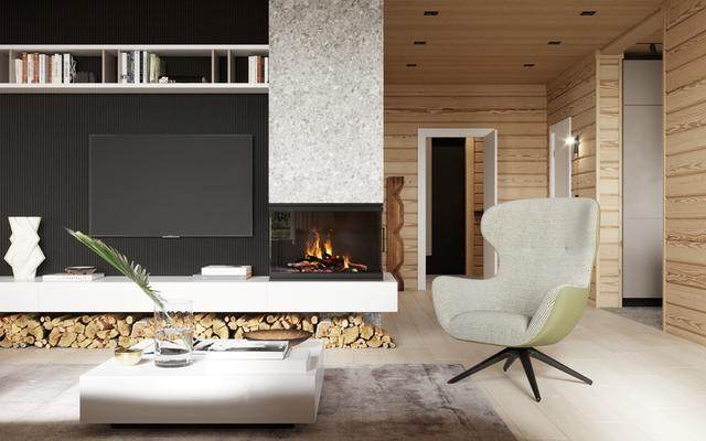 215平的现代乡村住宅空间，木头墙营造出的温暖软装设计-6.jpg