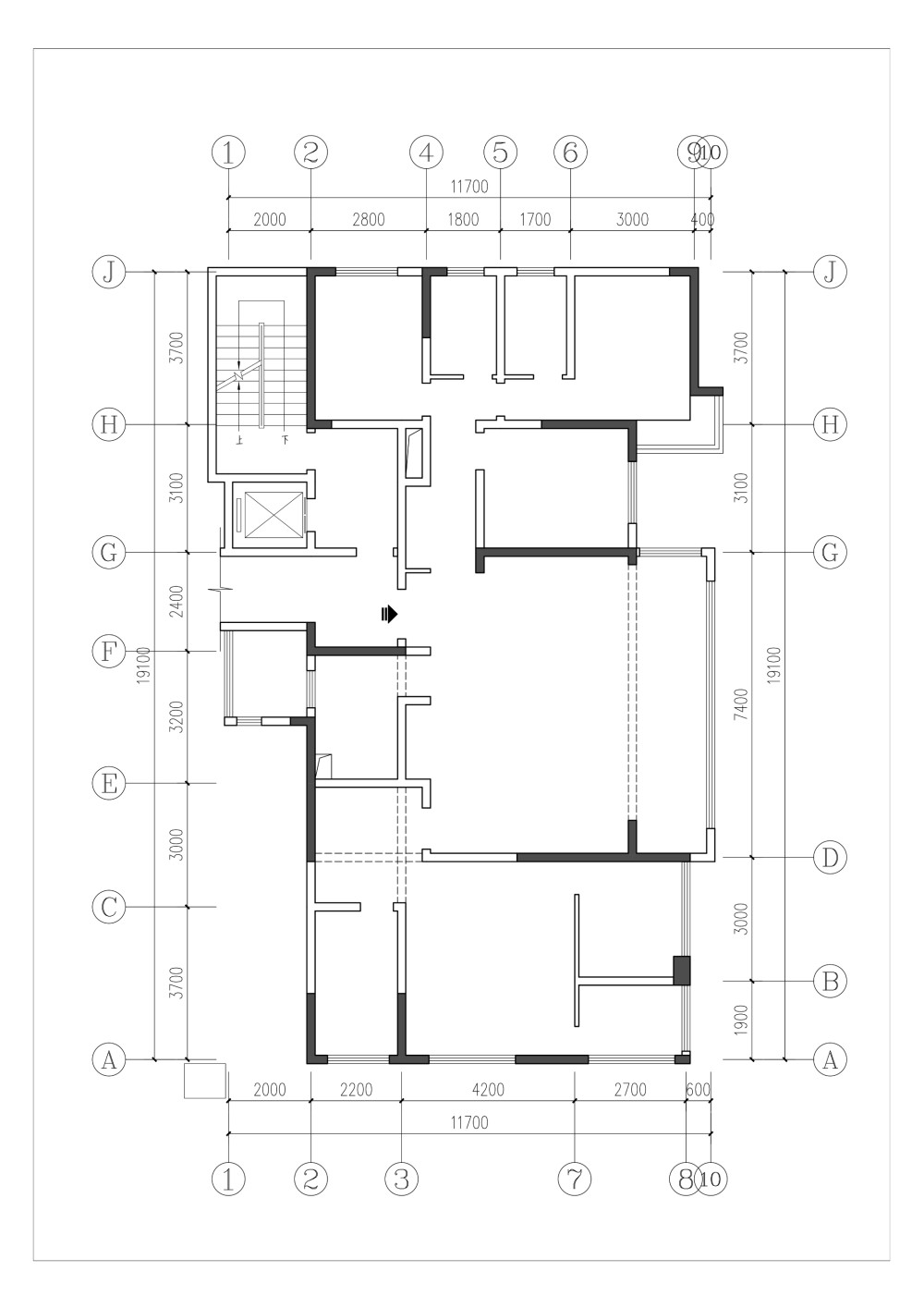 190住宅，任意发挥，求各路大神给点建议_原始平面