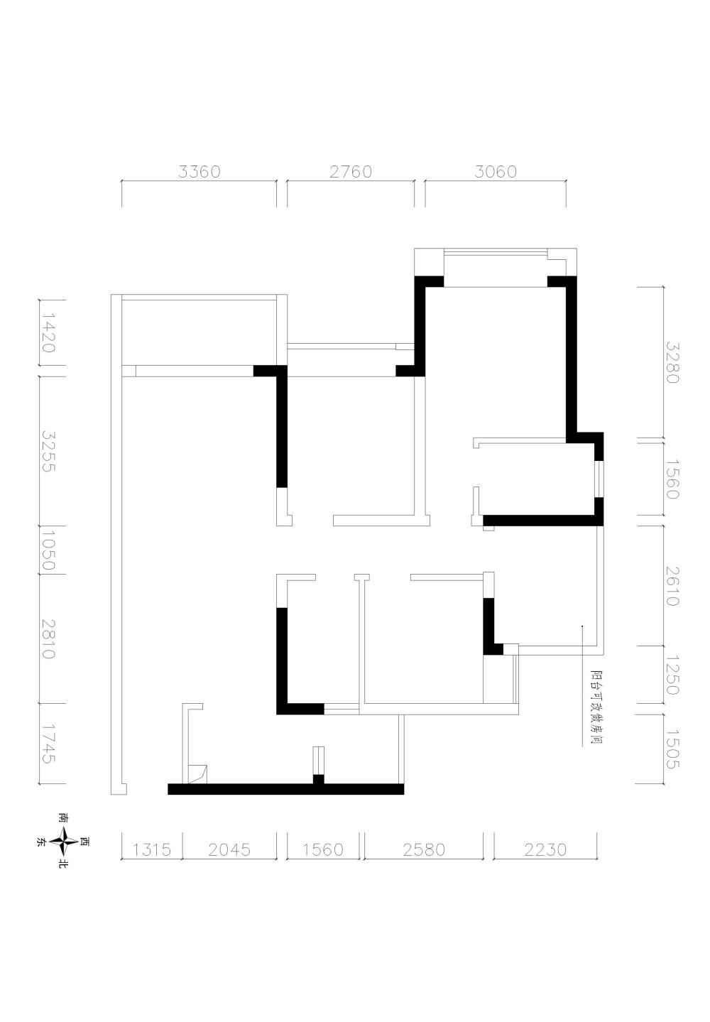 一个很普通的小4房户型...求更合适的平面方案_中洲华昕府-Model.jpg