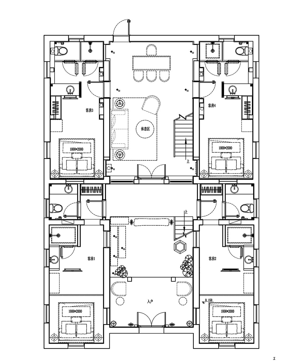 中国厦门厢语香苑民宿/中国美术学院风景建筑设计研究总院_3_楼一层平面图.jpg