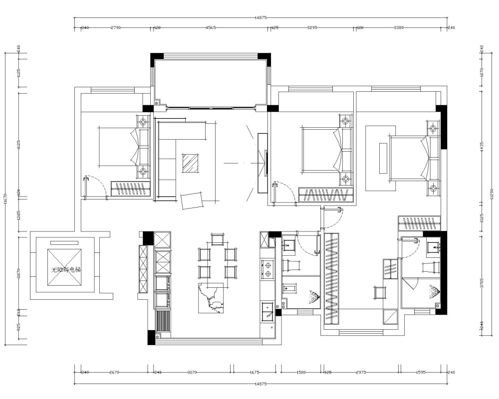 户型优化  谁帮我瞧一瞧_印江府145#-Mode2l.jpg