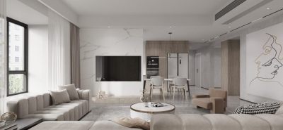 华韵城市海岸现代住宅 | CAD施工图+SU模型+效果图 |