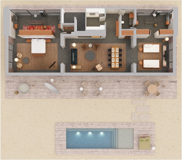 马尔代夫嘉佩乐酒店 Capella Maldives_fp_two_bedroom_beach_villa_top_down.png